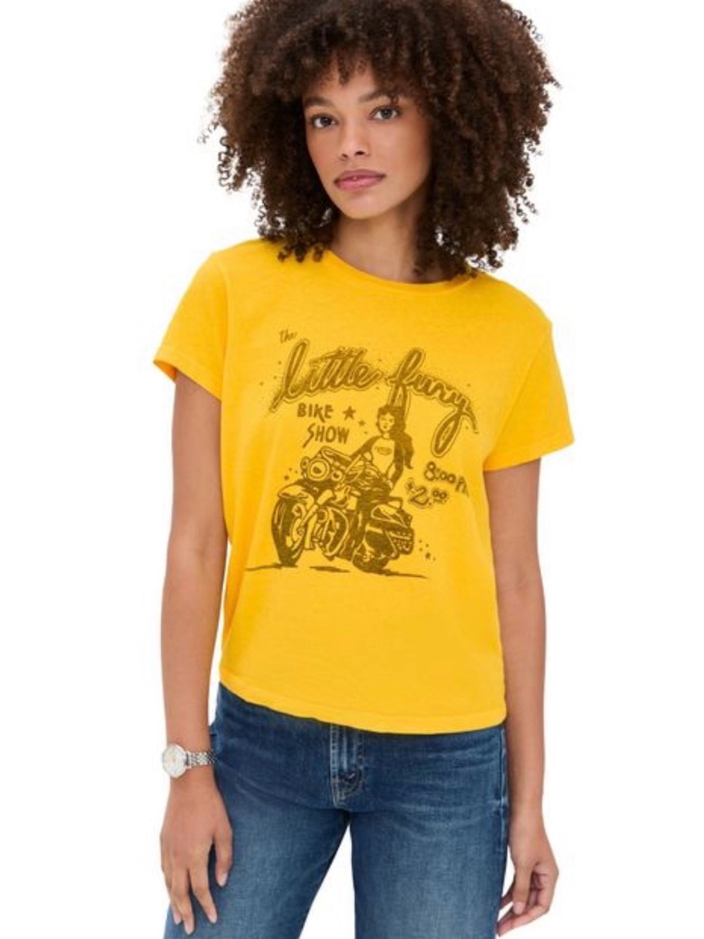 MOTHER Yellow Graphic Tee